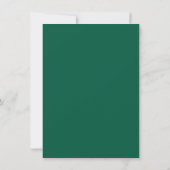 Emerald Groen Modern Initiaal Bruiloft RSVP Kaart (Achterkant)