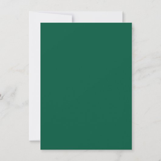 Emerald Groen Modern Script Bruiloft Bedankkaart (Achterkant)
