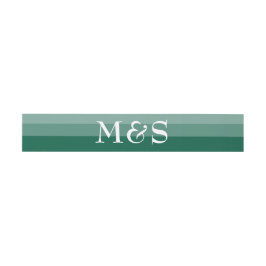 Emerald Groen Moderne Script Bruiloft Uitnodigingen Wikkel