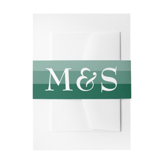 Emerald Groen Moderne Script Bruiloft Uitnodigingen Wikkel (Voorkant Voorbeeld)