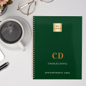 Emerald groen monogram initialen business logo 202 planner