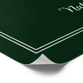Emerald Groen Nautisch Anker Bruiloft Poster (Hoek)