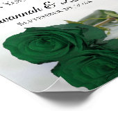 Emerald Groen Roos Cadeaus & Kaarten Trouwbord Poster (Hoek)