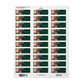 Emerald groen rustieke herfst bruiloft retour adre etiket (Full Sheet)