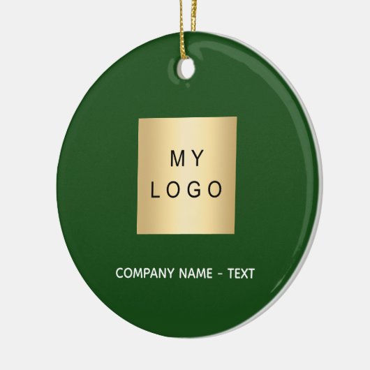 Emerald groen wit bedrijf logo keramisch ornament (Links)