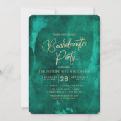 Emerald Groene Bachelorette Party uitnodiging (Voorkant)