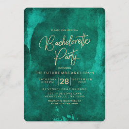 Emerald Groene Bachelorette Party uitnodiging
