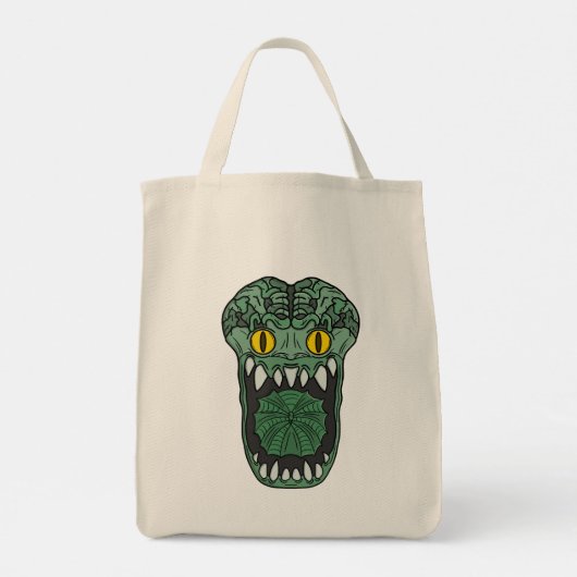 Emerald Grotesque Fang Creature Tote Bag (Achterkant)