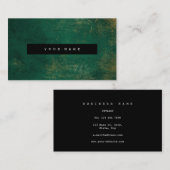 Emerald Grungy Distress Gold Marble Vip Visitekaartje (Voorkant / Achterkant)