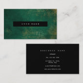 Emerald Grungy Distress Gold Marble Vip Visitekaartje (Voorkant / Achterkant)
