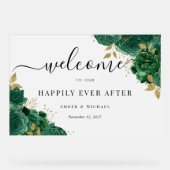 Emerald Happily Ever After Trouw Acrylaat Bord (Voorkant)