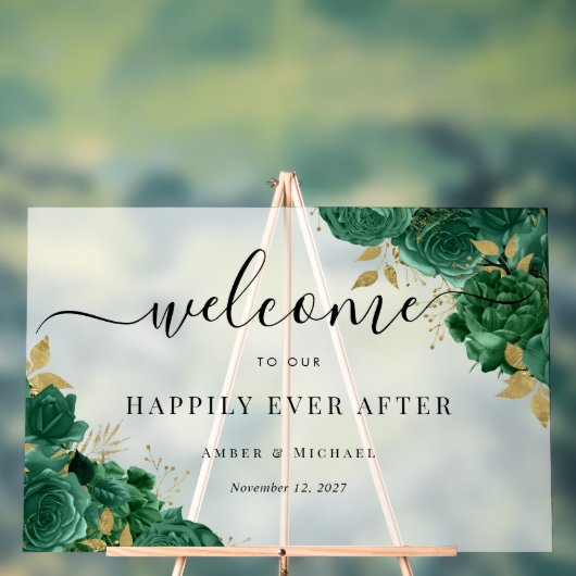 Emerald Happily Ever After Trouw Acrylaat Bord (Neutraal)