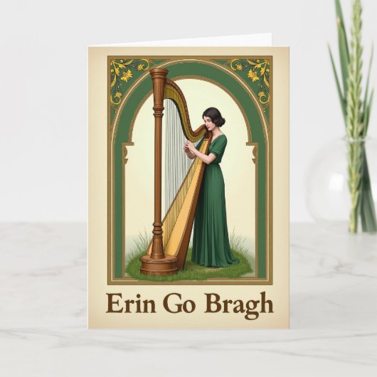 Emerald Harp Ierse trotskaart Kaart (Voorkant)