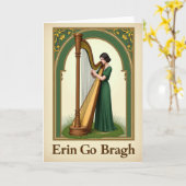 Emerald Harp Ierse trotskaart Kaart (Gele Bloem)
