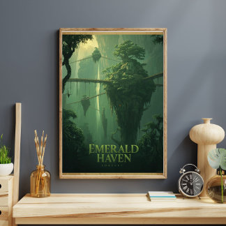 Emerald Haven - Hangende Hangende Fantasie Bos Poster