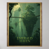 Emerald Haven - Hangende Hangende Fantasie Bos Poster (Voorkant)