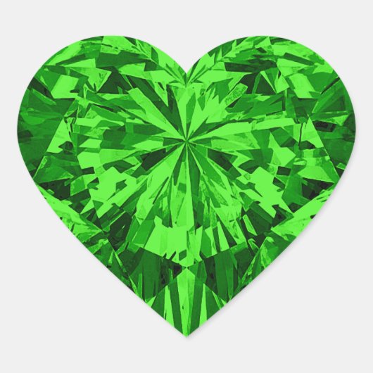Emerald Heart Hart Sticker (Voorkant)