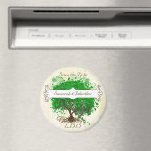 Emerald Heart Leaf Tree Save the Date Magnets Magneet (Insitu (Vaatwasser))