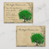Emerald Heart Leaf Tree Swirl Visitekaartje (Voorkant / Achterkant)