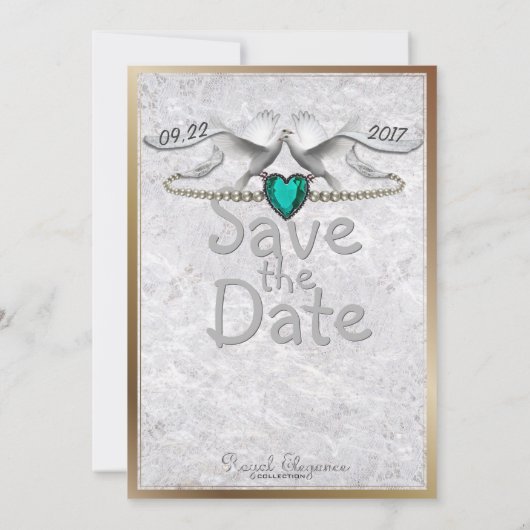 Emerald Heart Save the Date (Achterkant)