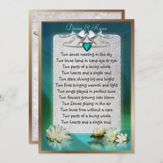 Emerald Heart Save the Date (Voorkant / Achterkant)