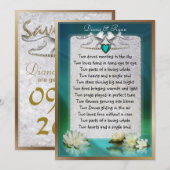 Emerald Heart Save the Date Kaart (Voorkant / Achterkant)