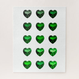 Emerald Heart vorm Green Gemstone Puzzle Legpuzzel