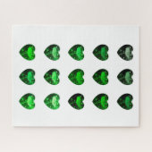 Emerald Heart vorm Green Gemstone Puzzle Legpuzzel (Horizontaal)