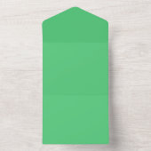 Emerald hex-code 50c878 all in one uitnodiging (Binnen)