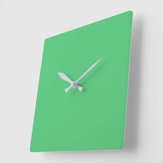 Emerald hex-code 50C878 Vierkante Klok (Hoek)