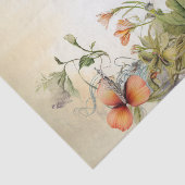 Emerald Hummingbird Spray van Oranje Rode Bloemen Tissuepapier (Detail)