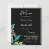 Emerald Hummingbird Tropische bladeren bruiloft (Voorkant)