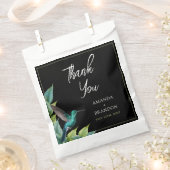 Emerald Hummingbird Tropische bladeren bruiloft Bedankzakje (Geknipt)