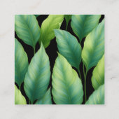 Emerald Hummingbird Tropische bladeren bruiloft Informatiekaartje (Achterkant)