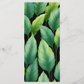 Emerald Hummingbird Tropische bladeren bruiloft Menu (Achterkant)