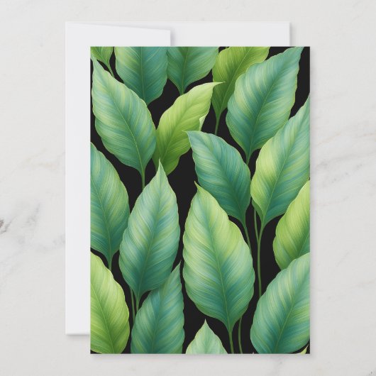 Emerald Hummingbird Tropische bladeren bruiloft Save The Date (Achterkant)