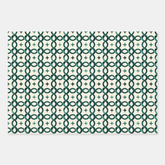Emerald Interlocking Circles Gift Wrap A Refined Inpakpapier Vel (Voorkant 3)