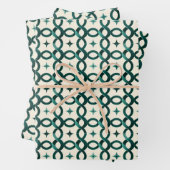 Emerald Interlocking Circles Gift Wrap A Refined Inpakpapier Vel (In situ)
