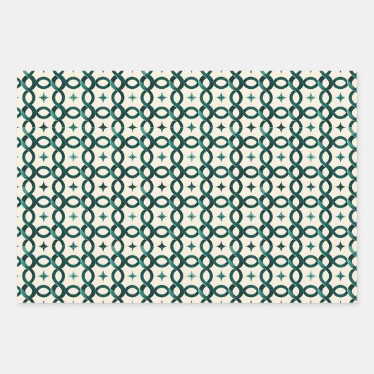 Emerald Interlocking Circles Gift Wrap A Refined Inpakpapier Vel (Voorkant)