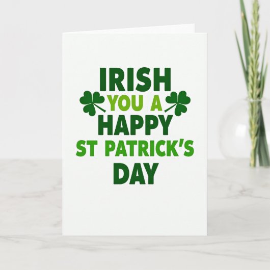 Emerald Irish Day Glitter Texture Card Kaart (Voorkant)
