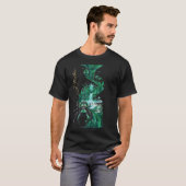 “Emerald Island Beetle – Artistic Nature Black T-shirt (Voorkant volledig)