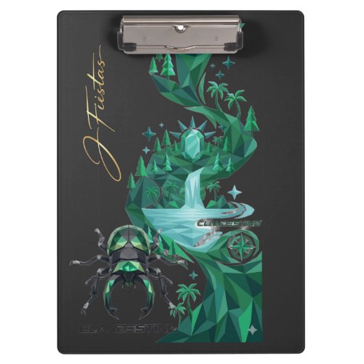 “Emerald Island Beetle – Nature Art  Klembord (Voorkant)