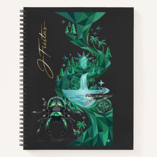 “Emerald Island Beetle – Nature Art Notitieboek (Voorkant)