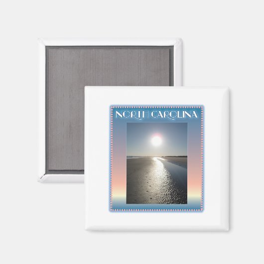 Emerald Isle Beach, NC bij zonsondergang Magneet (Voorkant / Achterkant)