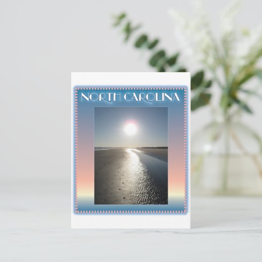 Emerald Isle Beach, NC op Sunset Briefkaart (Staand voorkant)