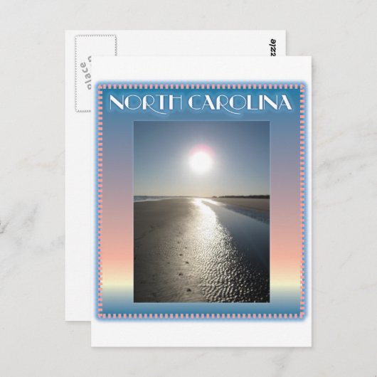 Emerald Isle Beach, NC op Sunset Briefkaart (Voorkant / Achterkant)