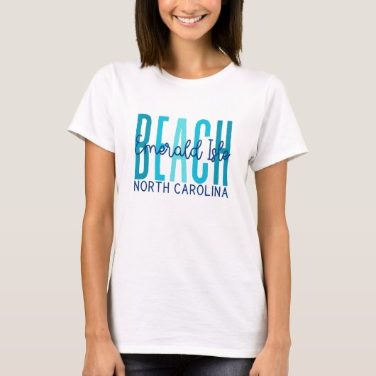 Emerald Isle Beach North Carolina (Oceaan) T-shirt (Voorkant)