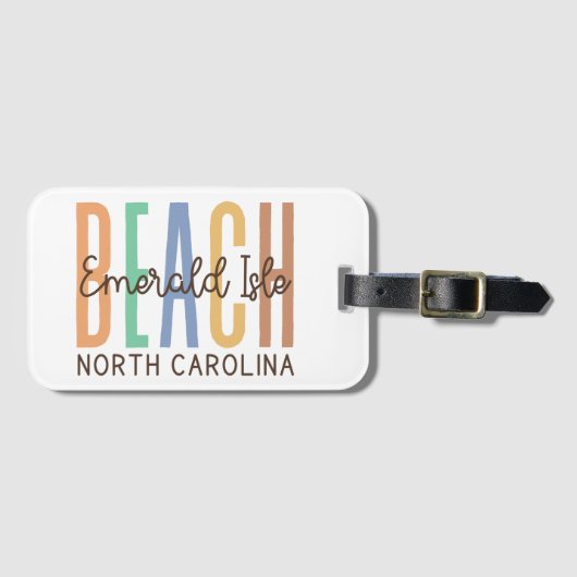 Emerald Isle Beach, North Carolina (Zanden) Bagagelabel (Voorkant (horizontaal))