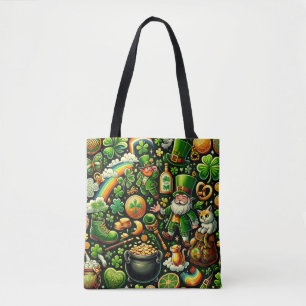 Emerald Isle Charm: Naadloze St. Patrick's Day Pat Tote Bag