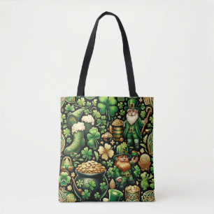 Emerald Isle Charm: Naadloze St. Patrick's Day Pat Tote Bag